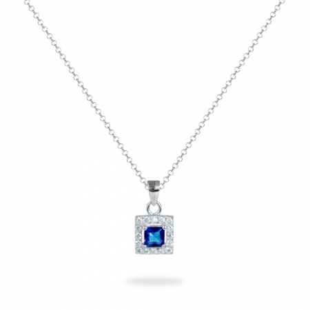 Blue Square srebrna ogrlica