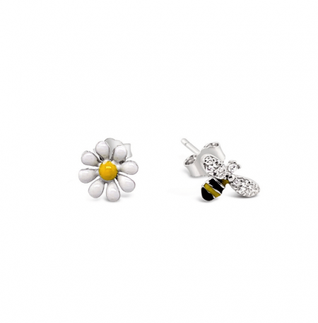 Bee-and-The-Flower-srebrne-nausnice-Silver-for-you